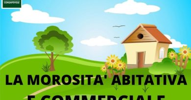 LA MOROSITA' ABITATIVA E COMMERCIALE